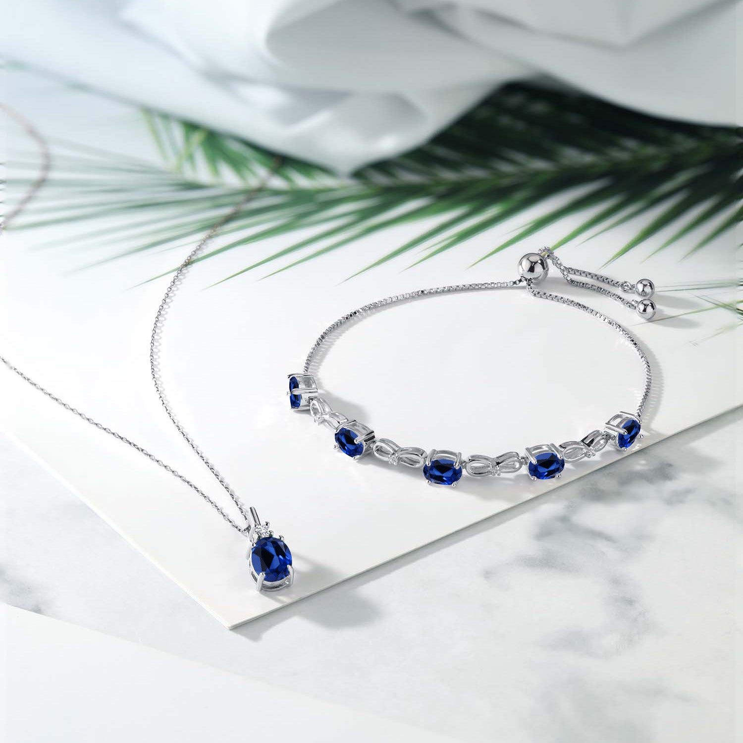 Pendant Bracelet Set in 925 Sterling Silver