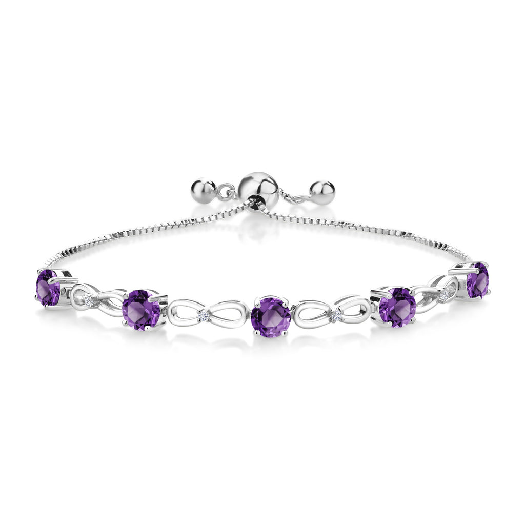 Amethyst - February_Bracelet in 925 Sterling Silver