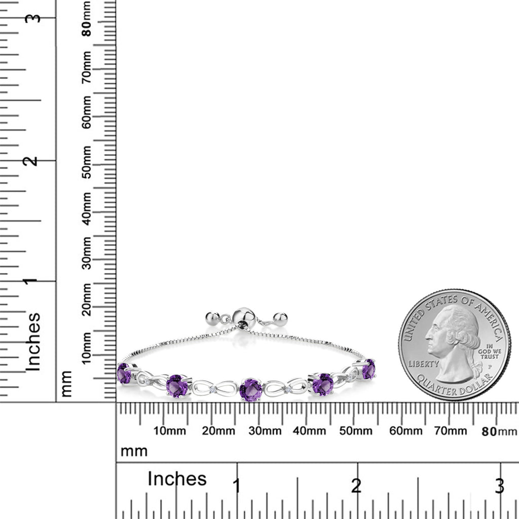 Amethyst - February_Bracelet in 925 Sterling Silver