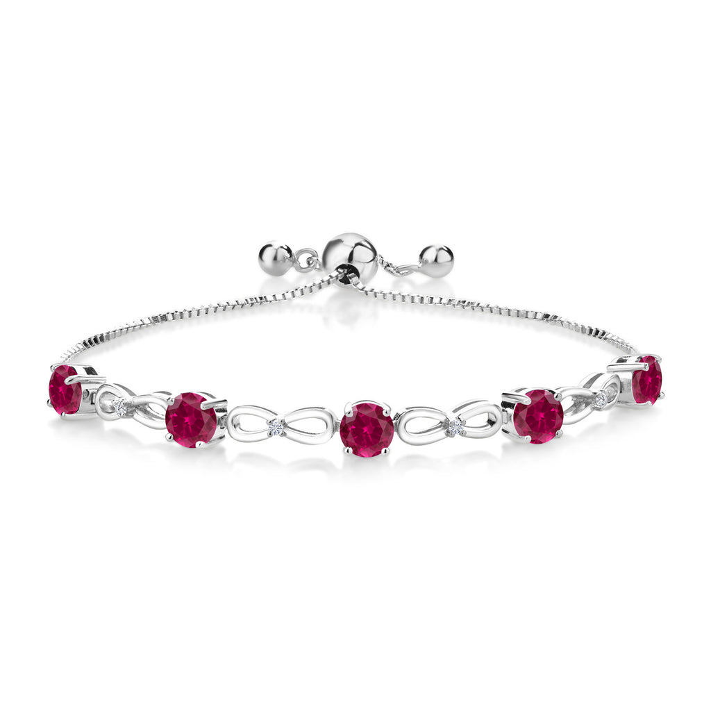 Created Ruby - July_Bracelet in 925 Sterling Silver