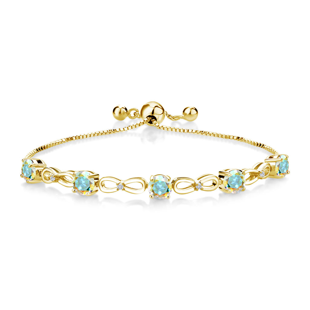 Mercury Mist Mystic Topaz_Bracelet in 925 Yellow Gold Plated Silver