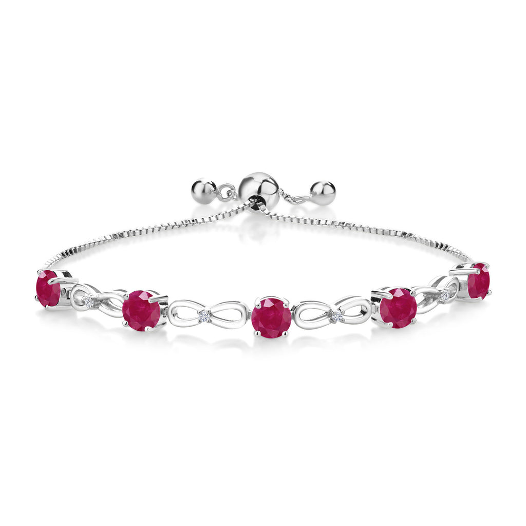 Ruby - July_Bracelet in 925 Sterling Silver