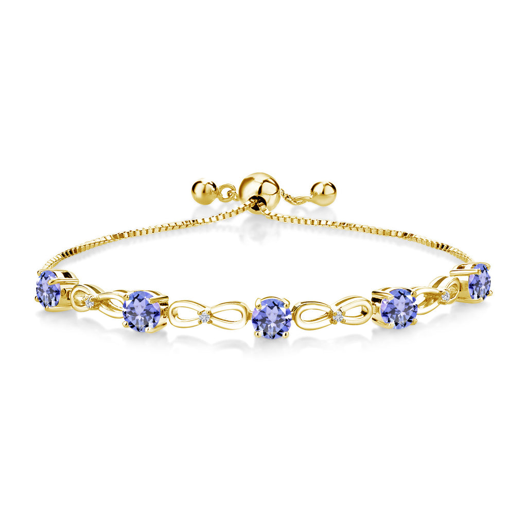 Tanzanite - December_Bracelet in 925 Yellow Gold Plated Silver