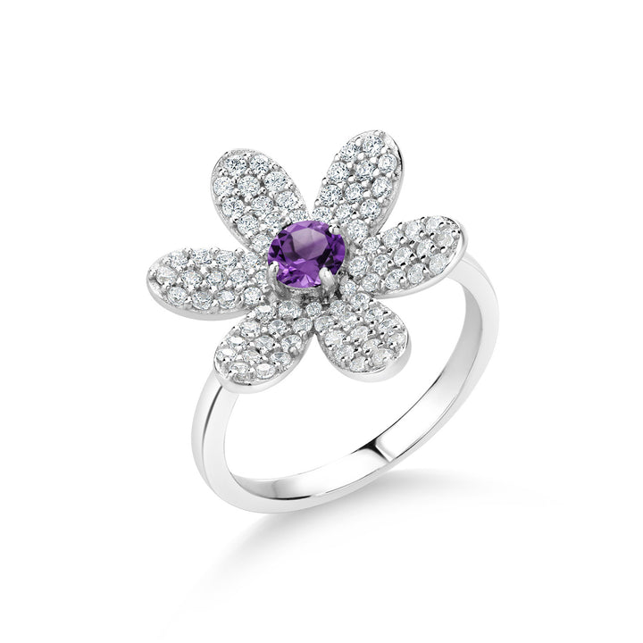 Amethyst - February_5_Ring in 925 Sterling Silver