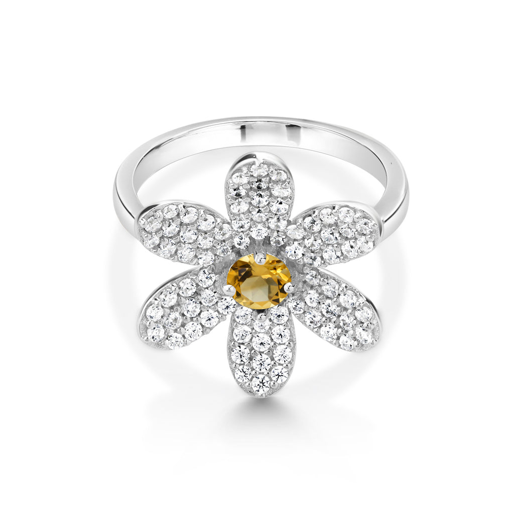 Citrine - November_5_Ring in 925 Sterling Silver