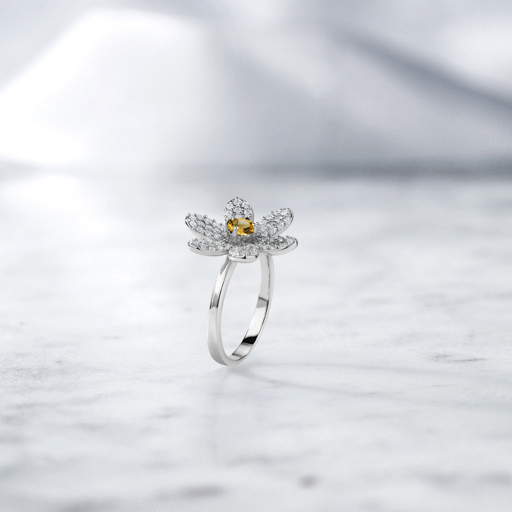 Citrine - November_5_Ring in 925 Sterling Silver