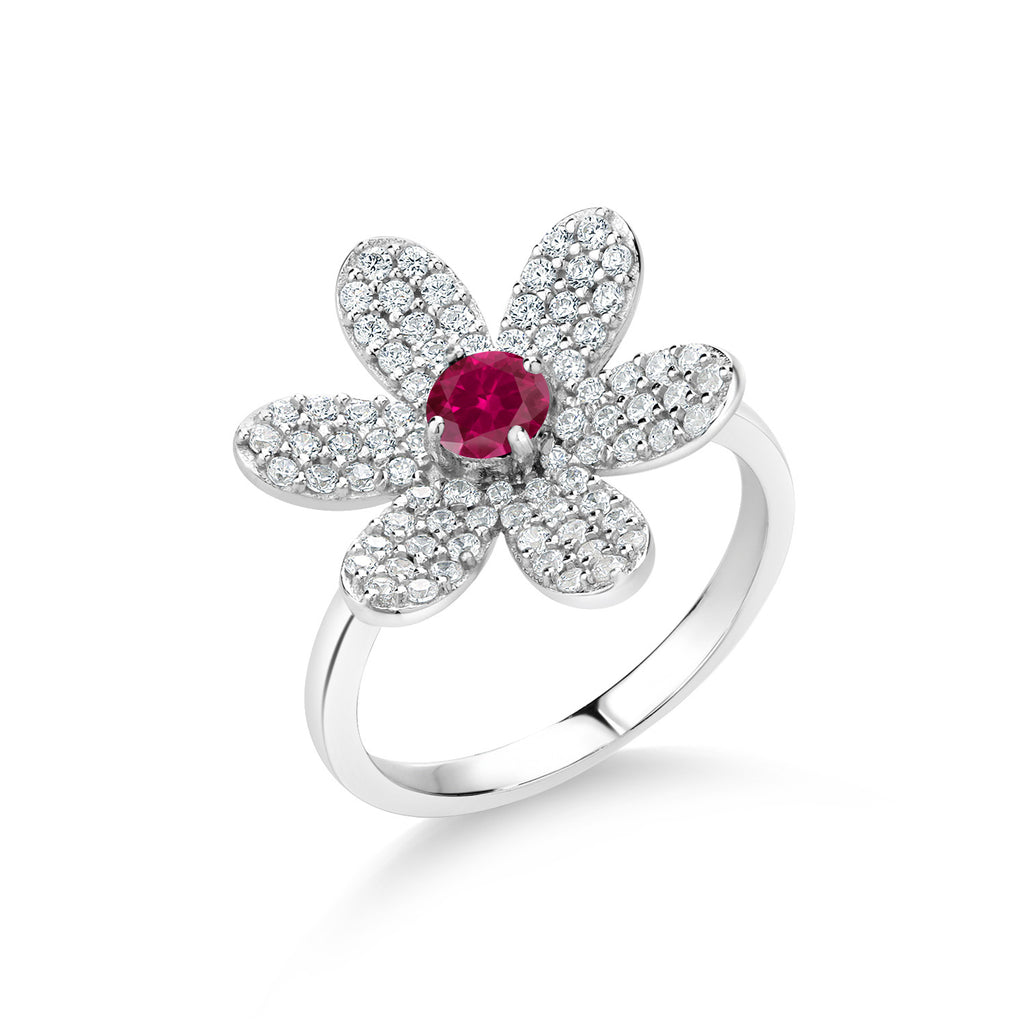 Created Ruby - July_9_Ring in 925 Sterling Silver