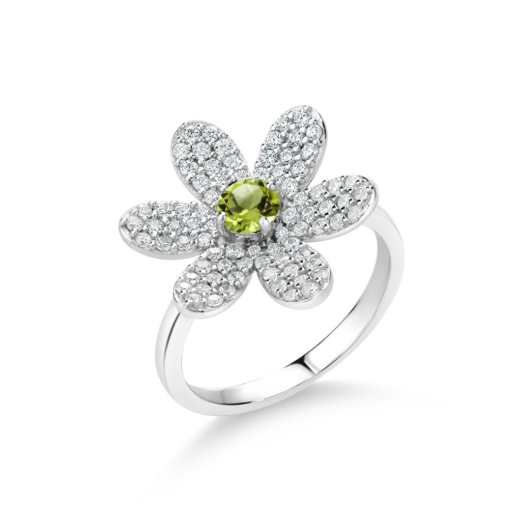 Peridot - August_6_Ring in 925 Sterling Silver