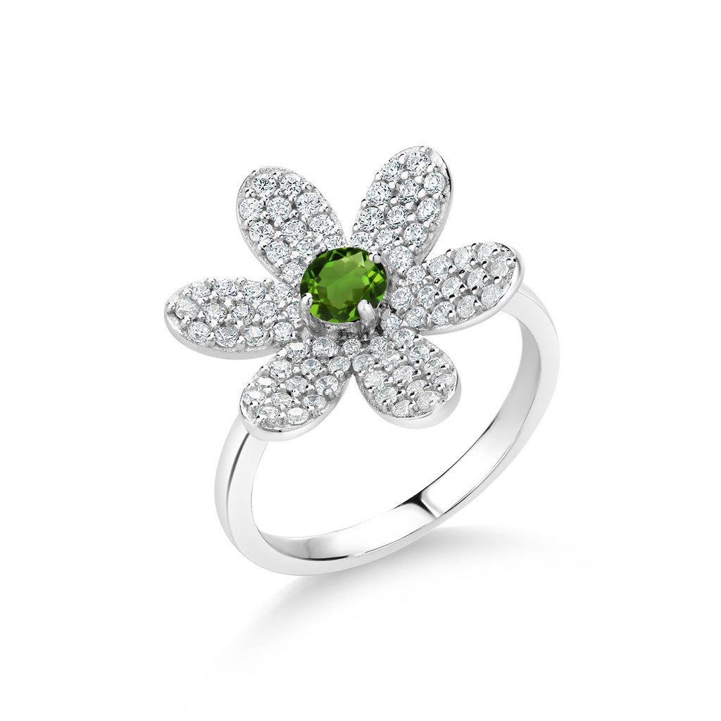 Green Tourmaline - October_9_Ring in 925 Sterling Silver