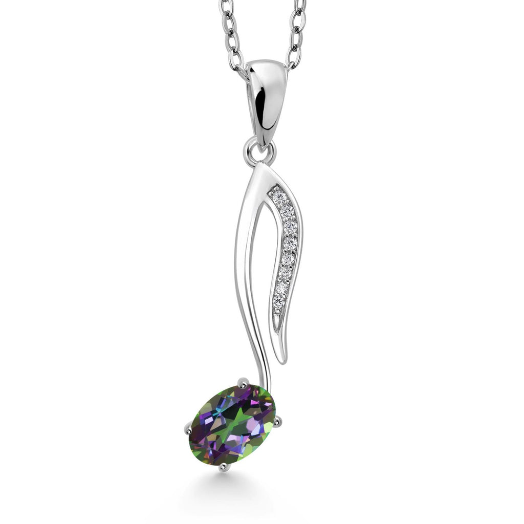 Green Mystic Topaz_Pendant in 925 Sterling Silver