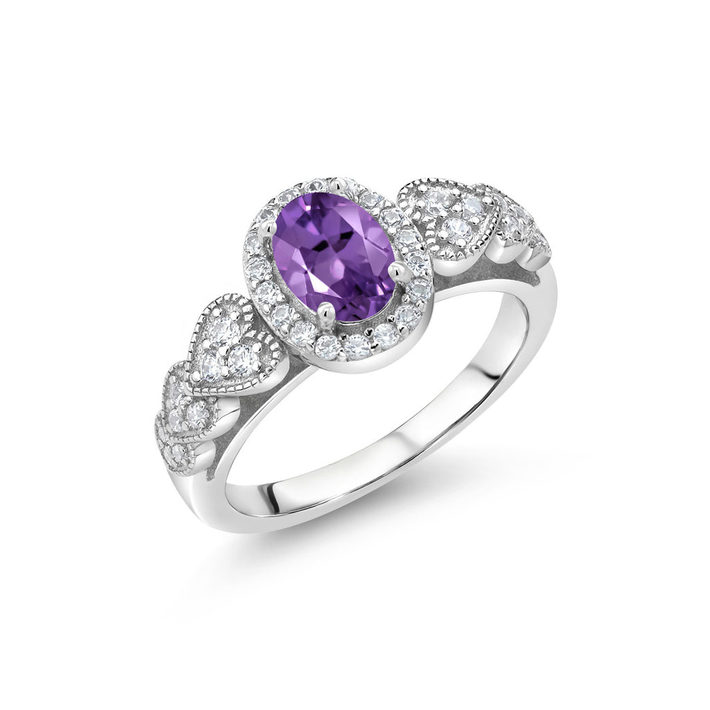 Amethyst - February_8_Ring in 925 Sterling Silver