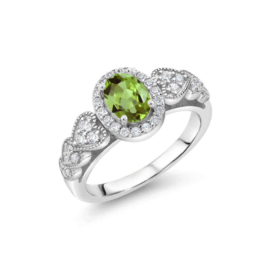 Peridot - August_6_Ring in 925 Sterling Silver