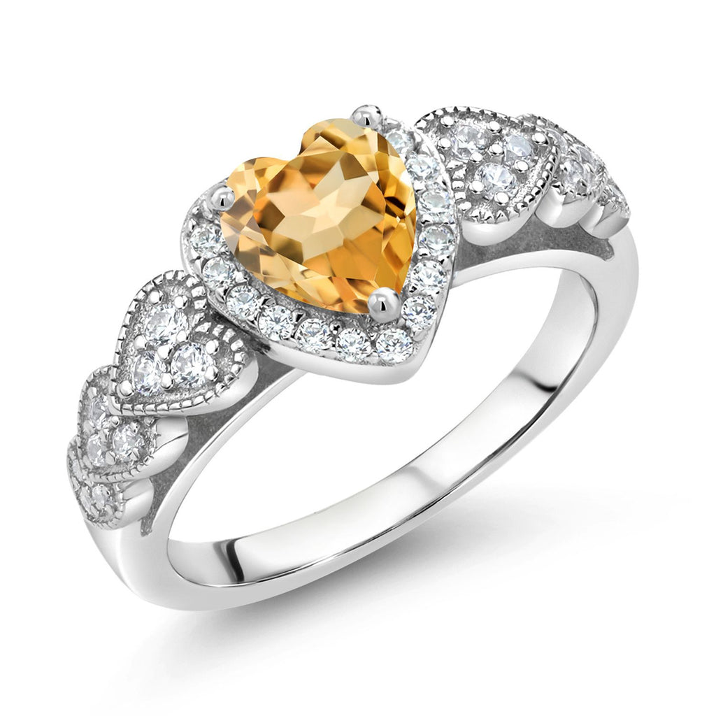 Citrine - November_8_Ring in 925 Sterling Silver