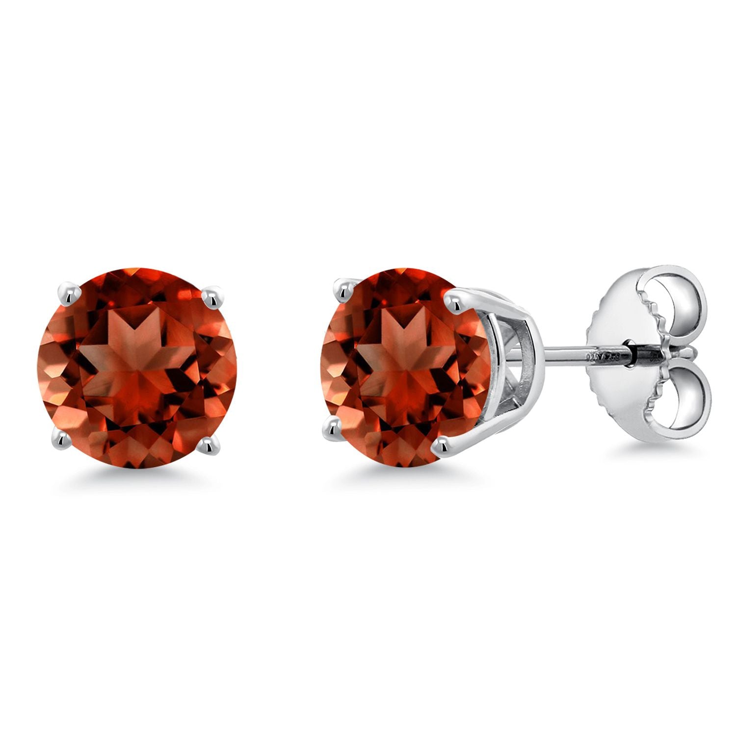 Garnet - January_Earrings in 925 Sterling Silver