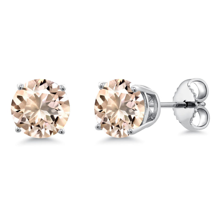 Morganite - October_Earrings in 925 Sterling Silver