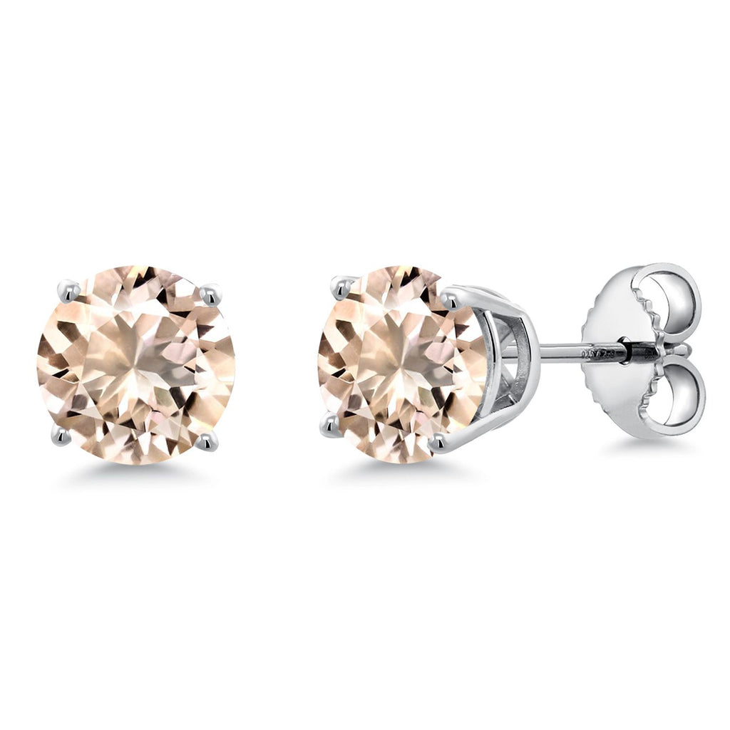 Gem Stone King 925 Sterling Silver Blue Sapphire Stud Earrings For Women Men (2.20 Cttw, Gemstone September Birthstone, Round 6MM)