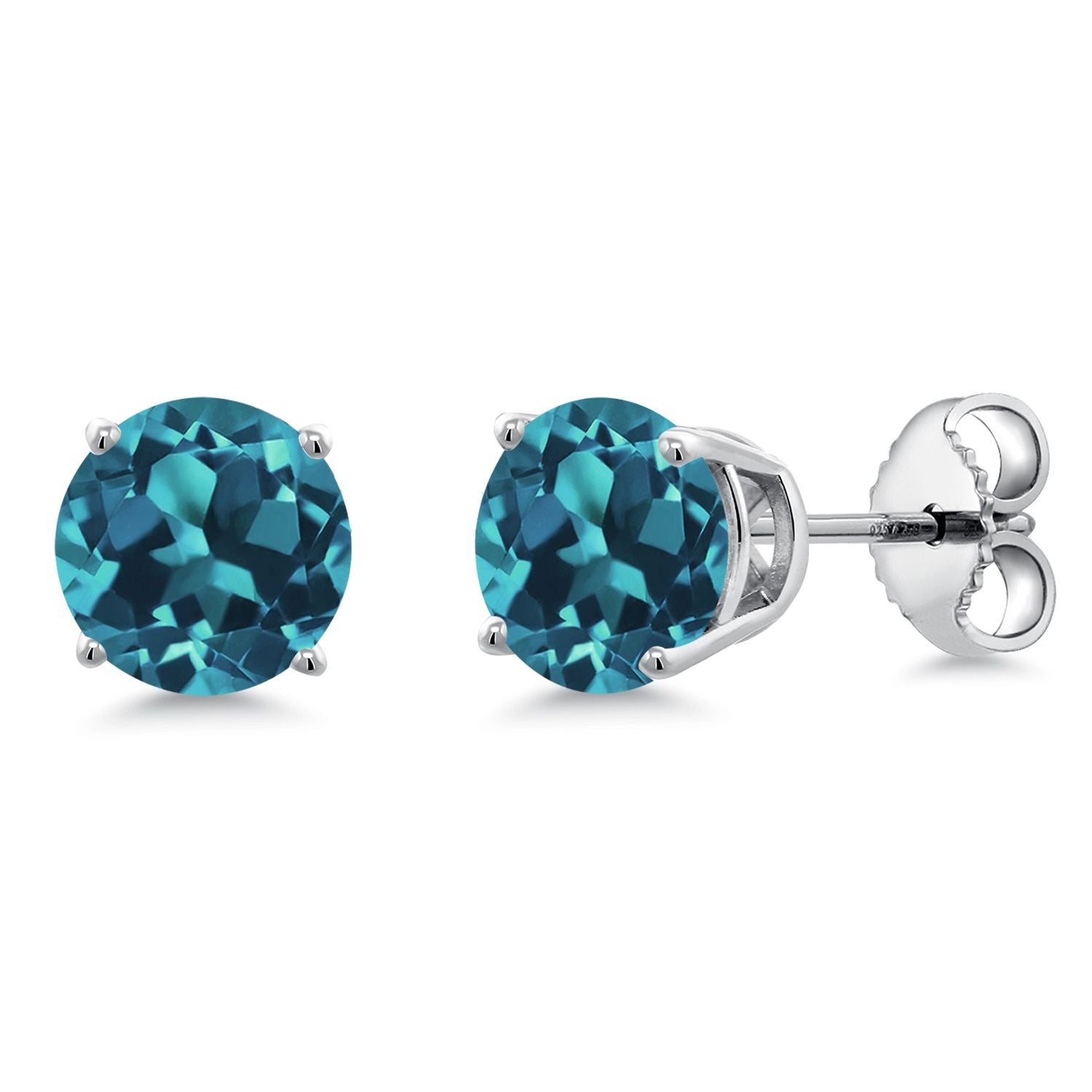 London Blue Topaz - November_Earrings in 925 Sterling Silver
