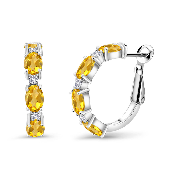Citrine - November_Earrings in 925 Sterling Silver