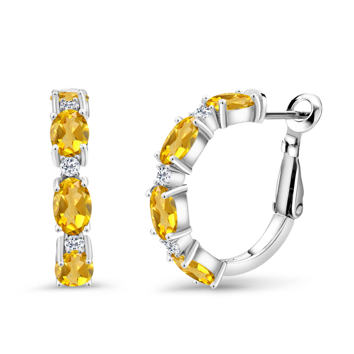 Citrine - November_Earrings in 925 Sterling Silver