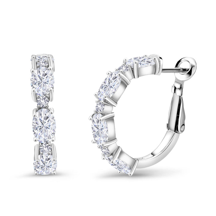 Near Colorless (GH) and White_Earrings in 925 Sterling Silver