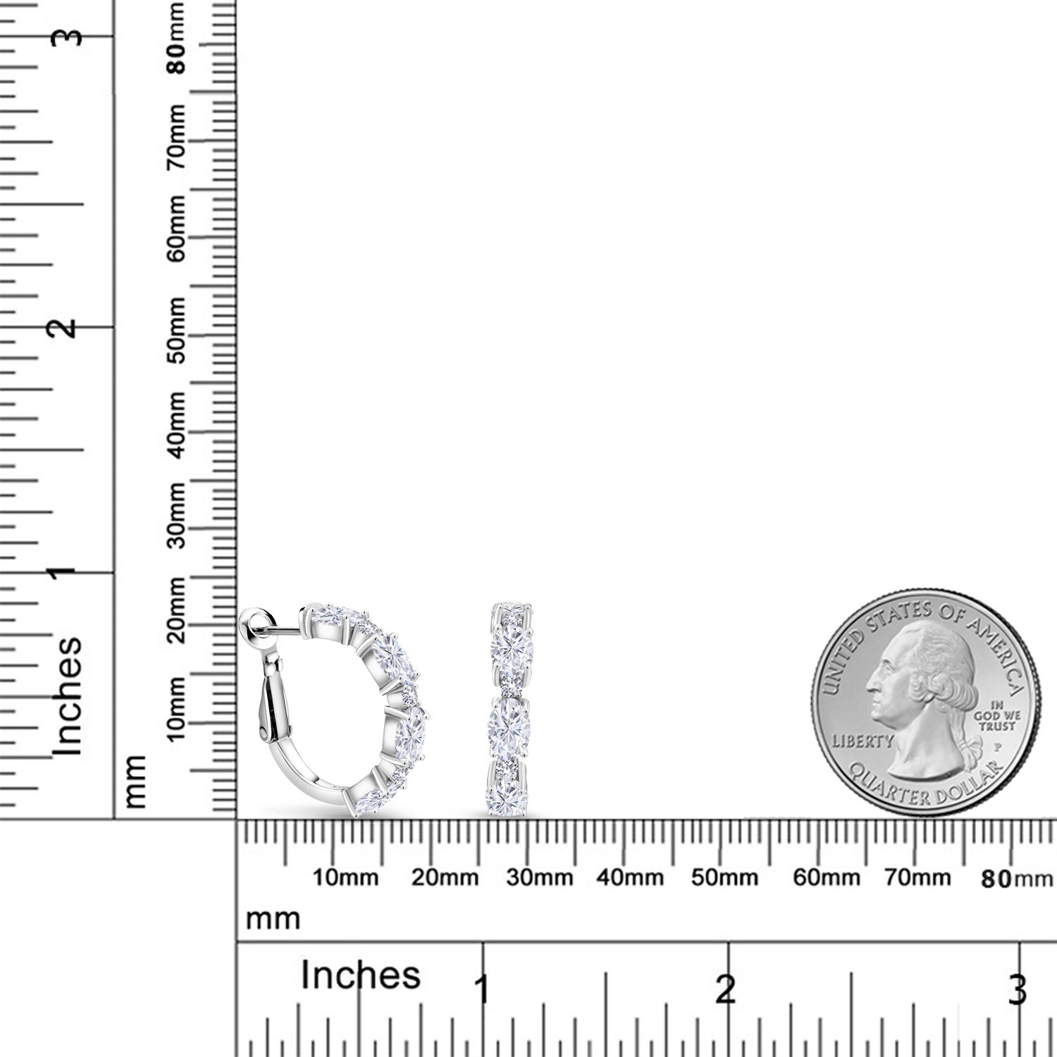 Near Colorless (GH) and White_Earrings in 925 Sterling Silver