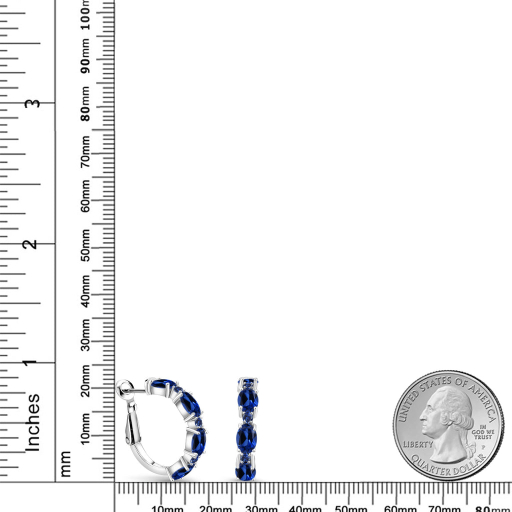 Blue_Earrings in 925 Sterling Silver