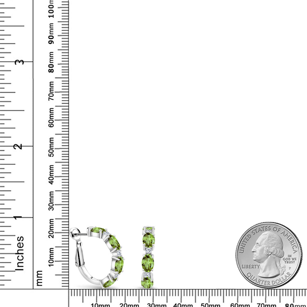Green and E - F_Earrings in 925 Sterling Silver