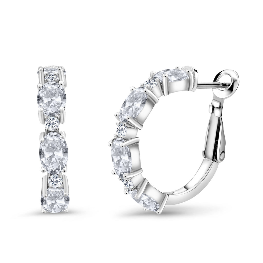 White Topaz - November_Earrings in 925 Sterling Silver