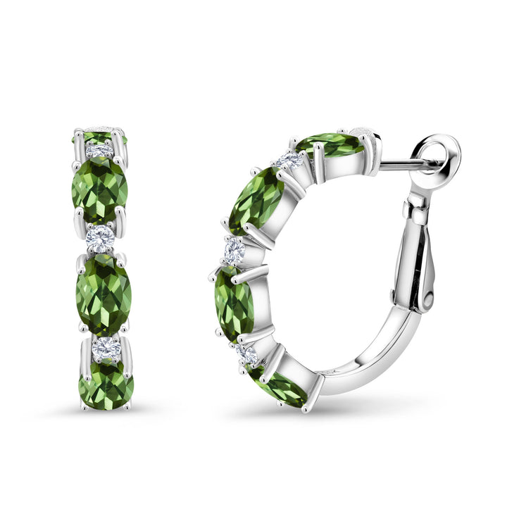 Green Tourmaline - October_Earrings in 925 Sterling Silver