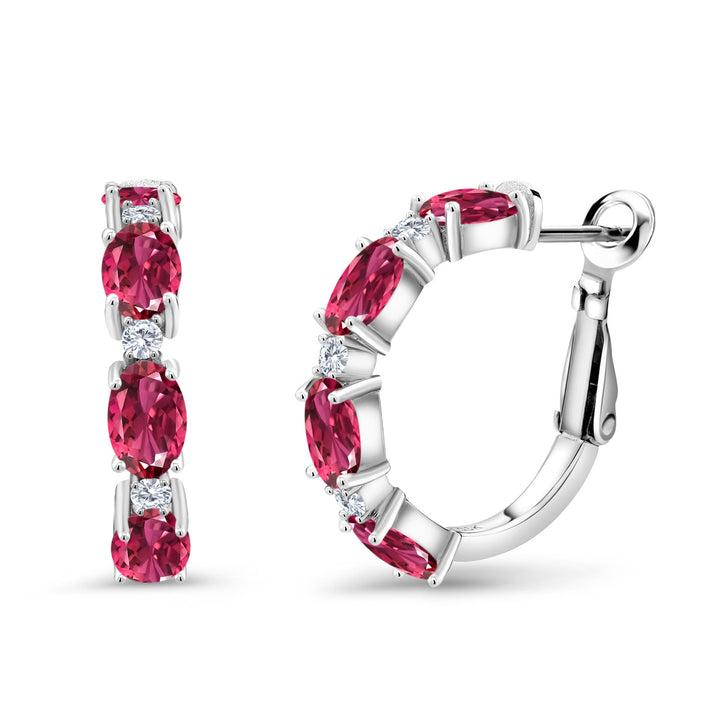 Pink Tourmaline - October_Earrings in 925 Sterling Silver