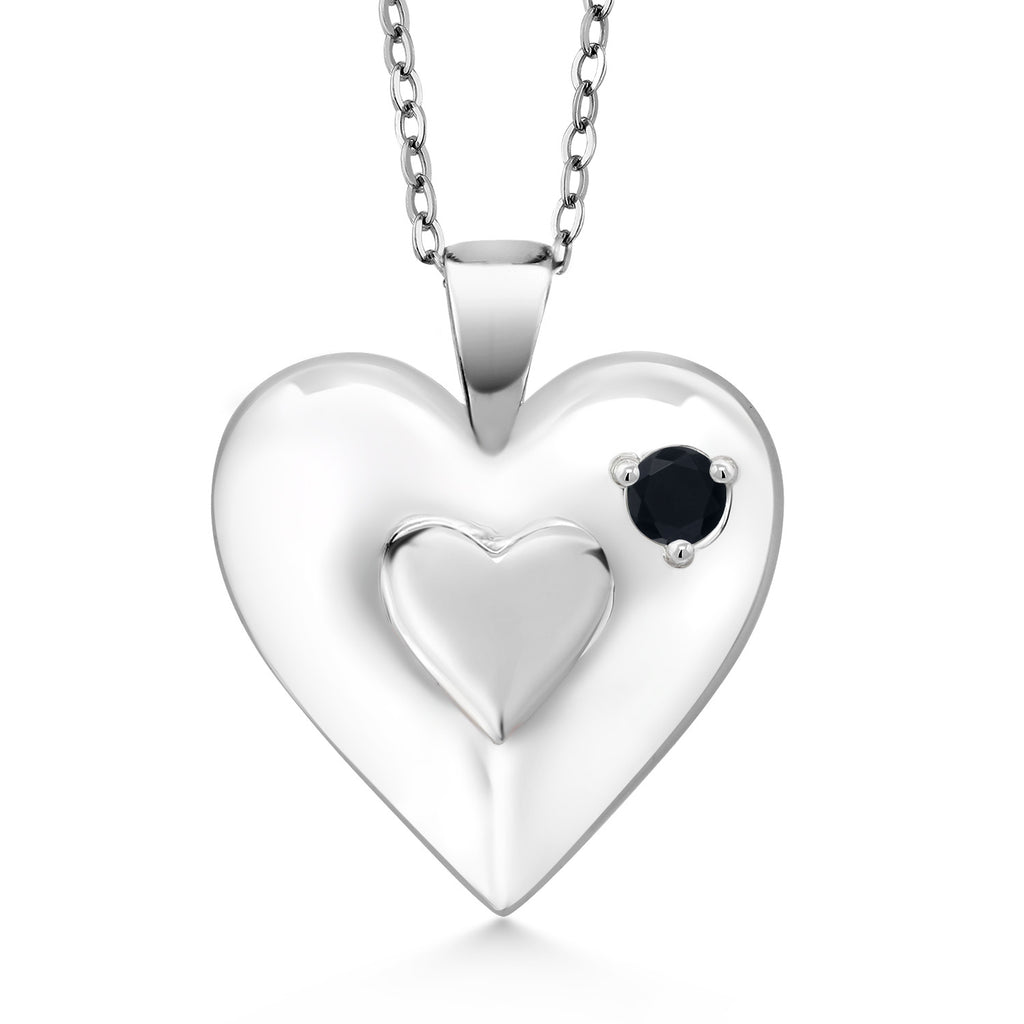 Onyx - December_Pendant in 925 Sterling Silver