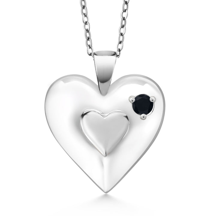 Onyx - December_Pendant in 925 Sterling Silver