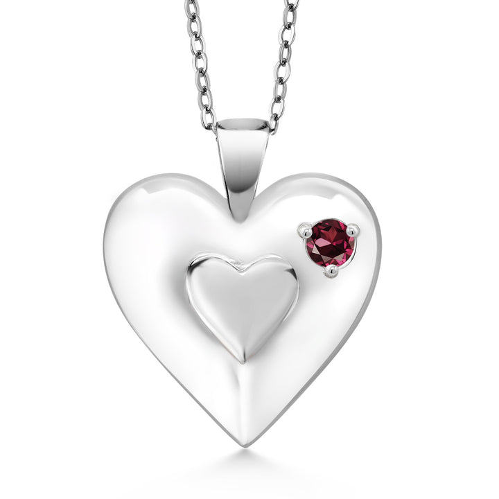 Rhodolite Garnet_Pendant in 925 Sterling Silver