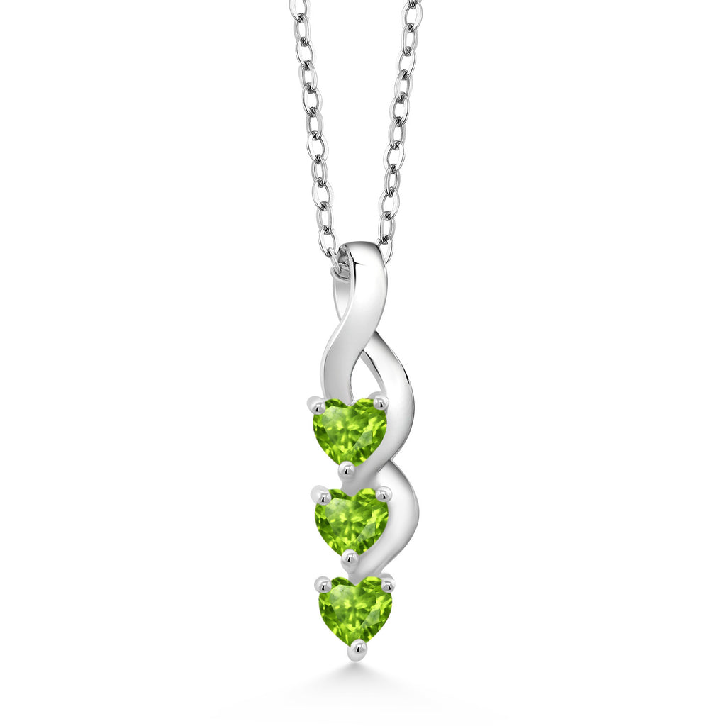 Peridot - August_Pendant in 925 Sterling Silver