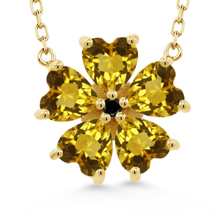 Citrine - November_925 Yellow Gold Plated Silver_Necklace in 925 Yellow Gold Plated Silver