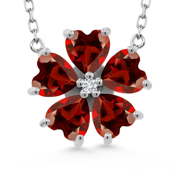 Garnet - January_925 Sterling Silver_Necklace in 925 Sterling Silver
