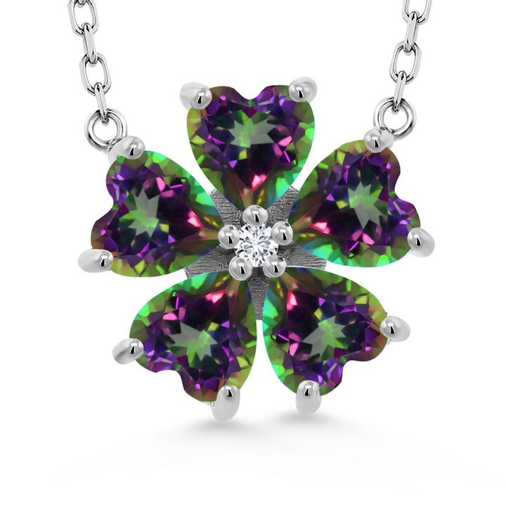 Green Mystic Topaz_925 Sterling Silver_Necklace in 925 Sterling Silver