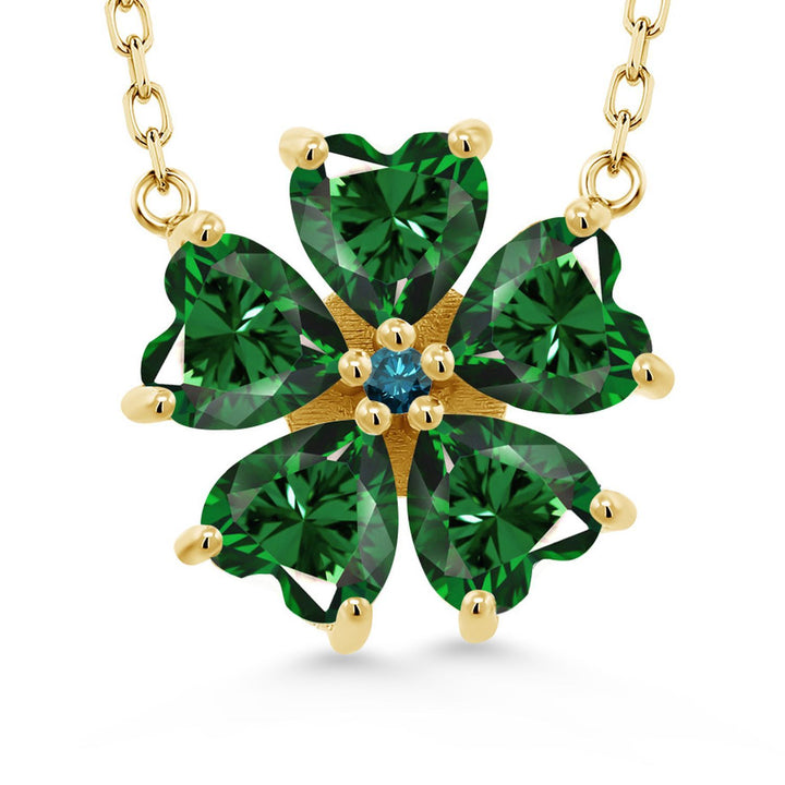 Nano Emerald - May_925 Yellow Gold Plated Silver_Necklace in 925 Yellow Gold Plated Silver