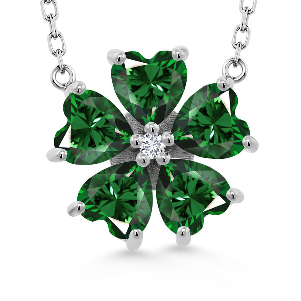 Nano Emerald - May_925 Sterling Silver_Necklace in 925 Sterling Silver