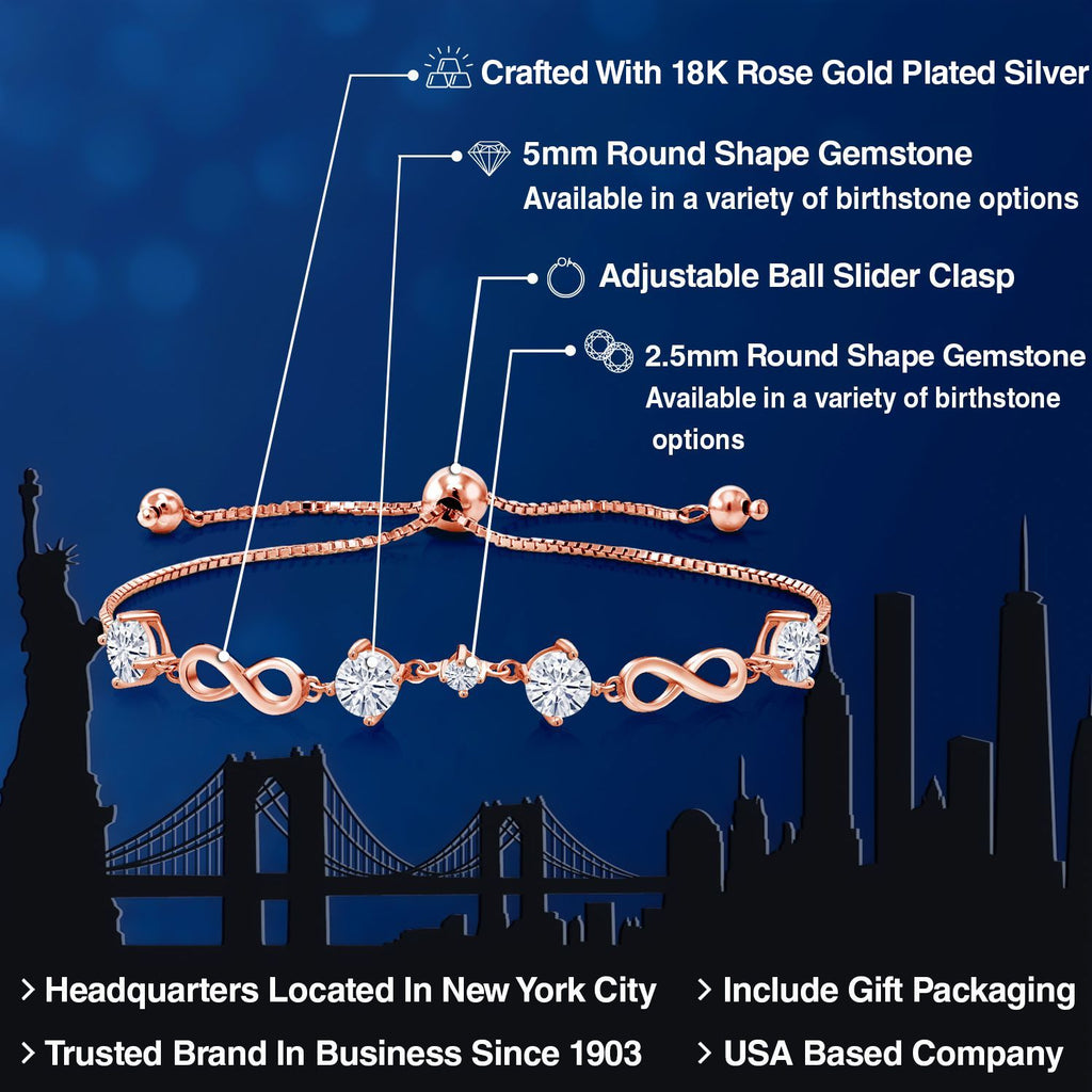 Bracelet in 925 Rose Gold Plated Silver