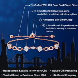 Bracelet in 925 Rose Gold Plated Silver