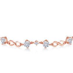 Bracelet in 925 Rose Gold Plated Silver