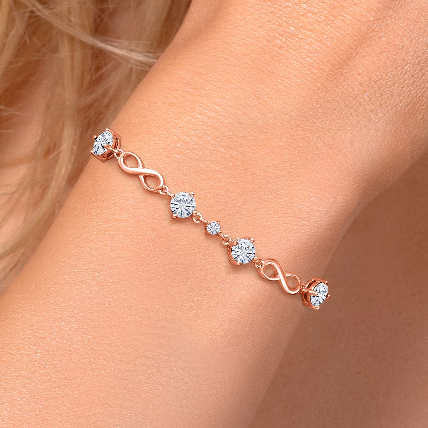 Bracelet in 925 Rose Gold Plated Silver