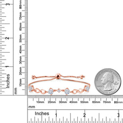 Bracelet in 925 Rose Gold Plated Silver