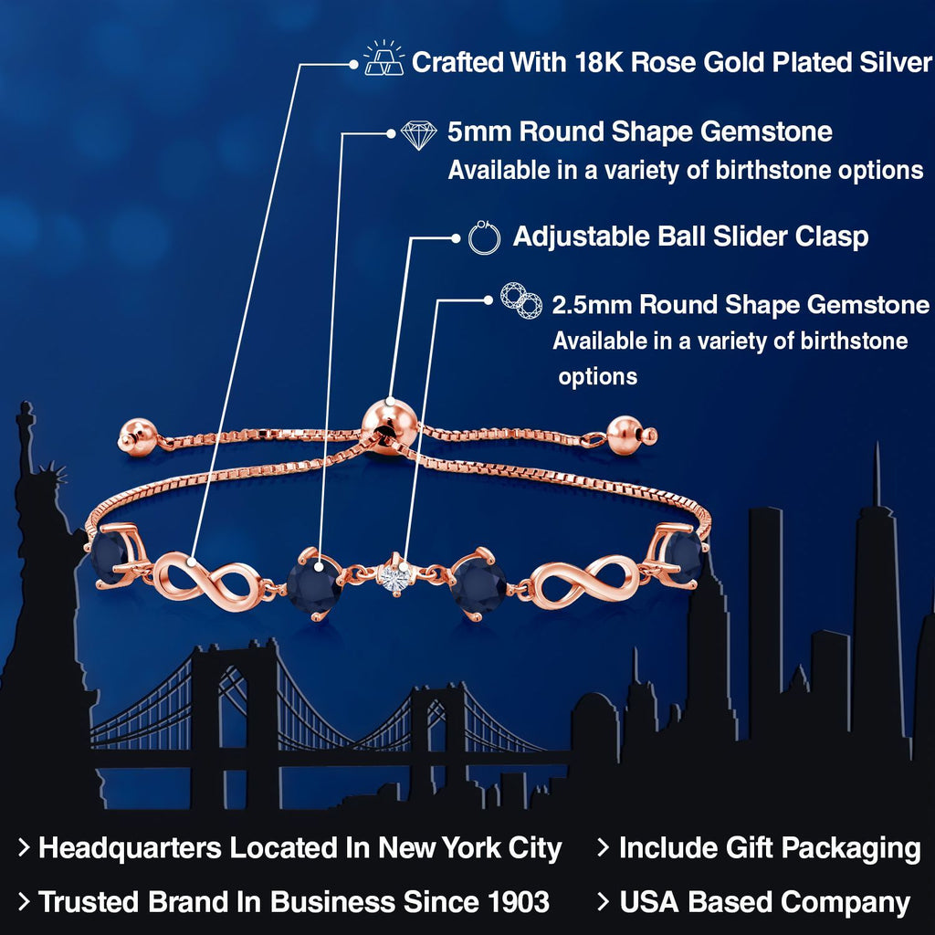 Bracelet in 925 Rose Gold Plated Silver