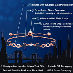 Bracelet in 925 Rose Gold Plated Silver