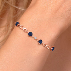 Bracelet in 925 Rose Gold Plated Silver