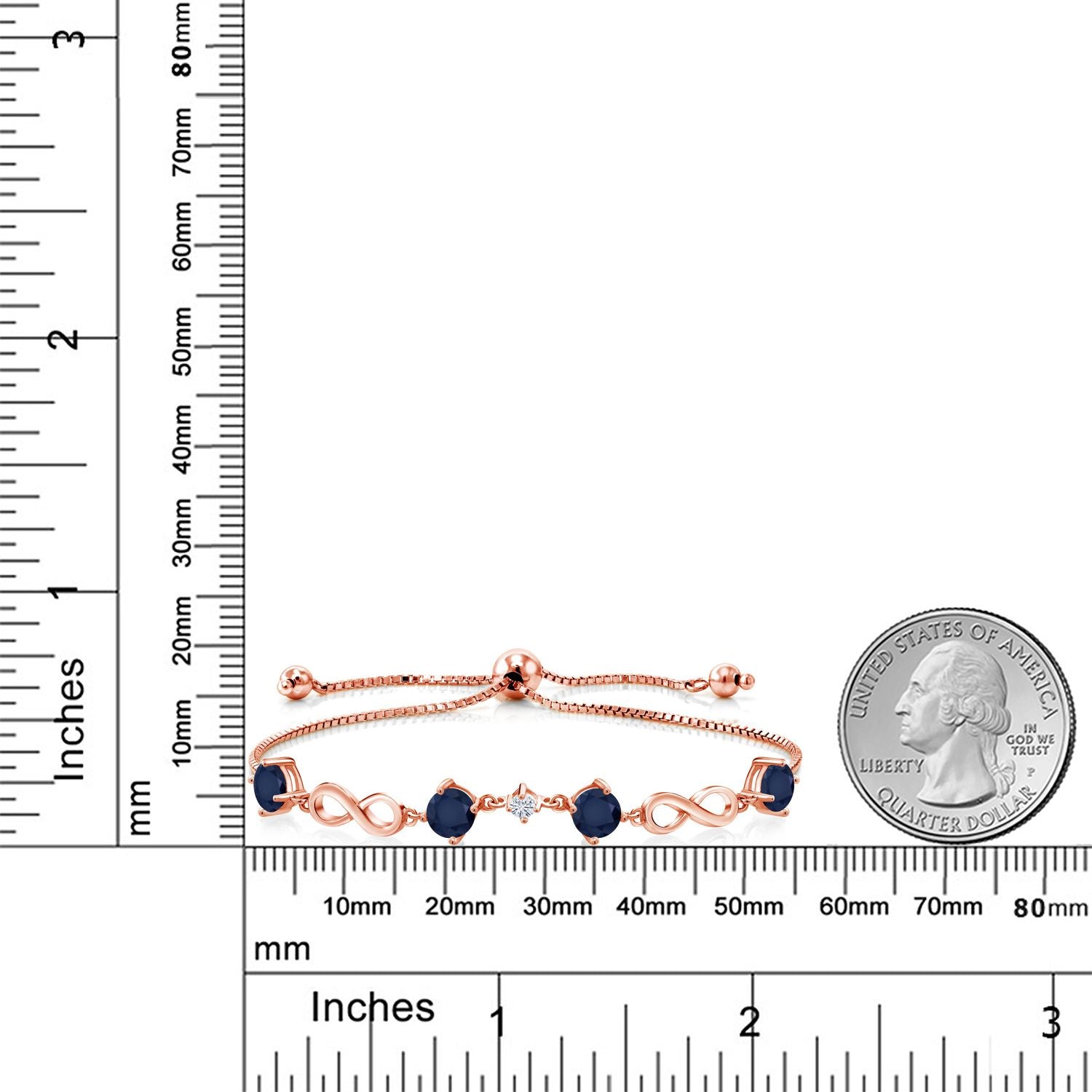 Bracelet in 925 Rose Gold Plated Silver