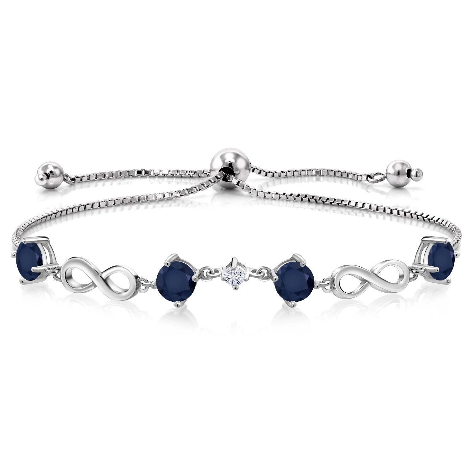 Blue Sapphire - September_Bracelet in 925 Sterling Silver