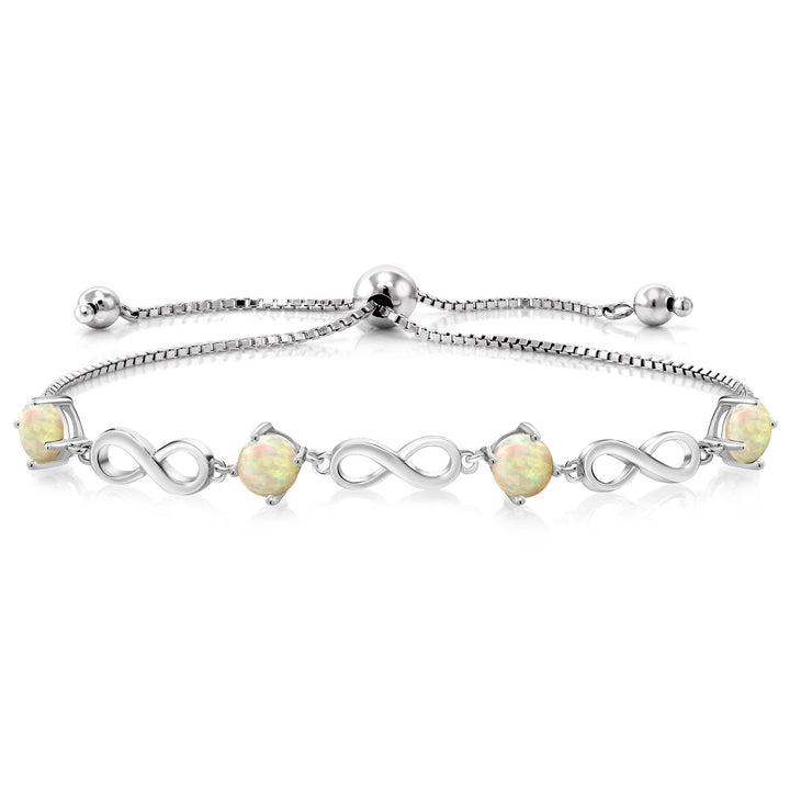 Ethiopian Opal-Cabochon - October_Bracelet in 925 Sterling Silver